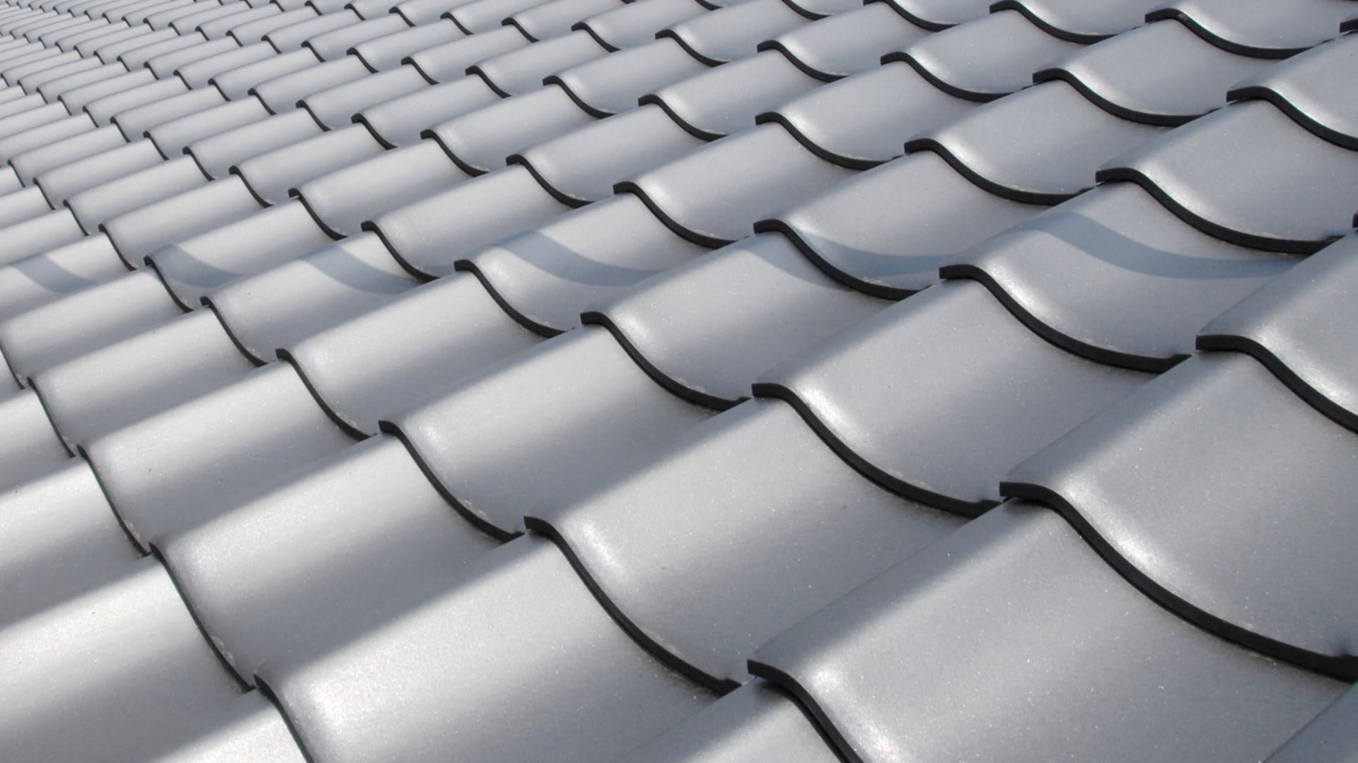 金属屋根のアップ